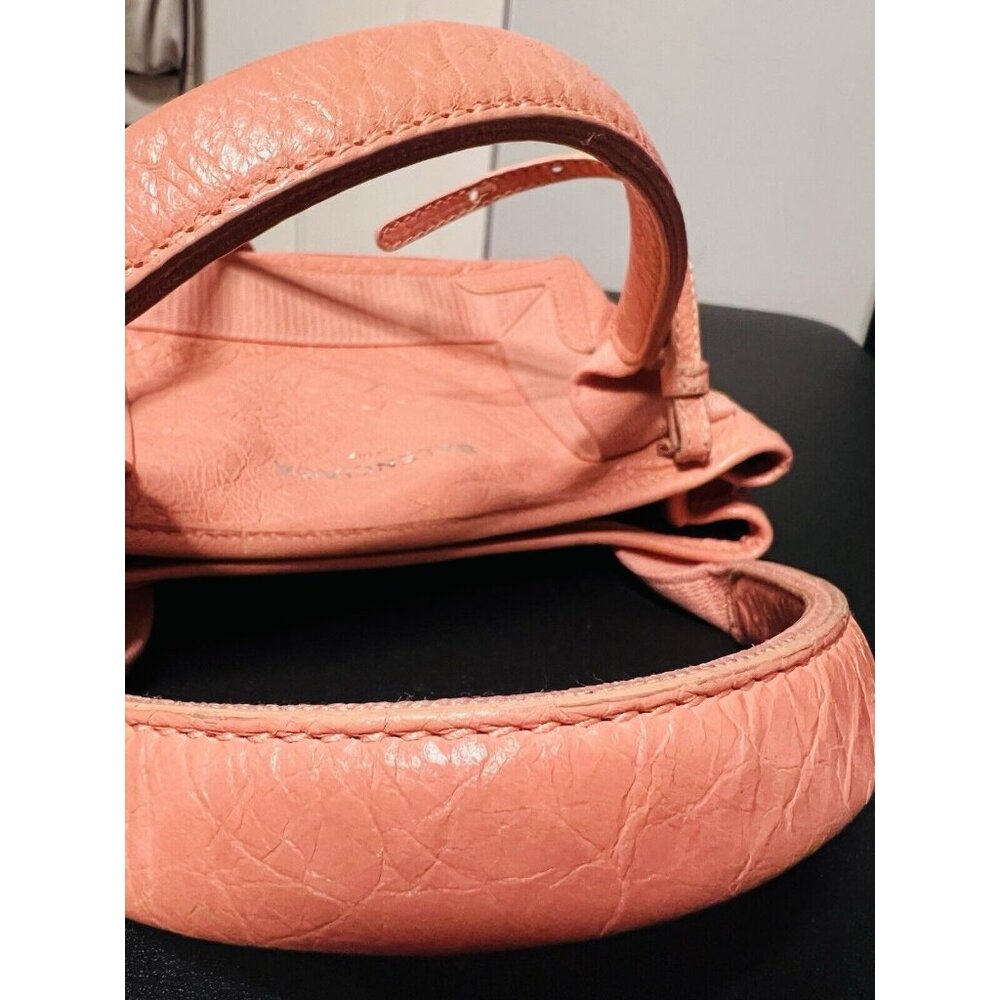 Balenciaga Navy Cabas Small Pink Leather Tote Bag Crossbody - Picture 9 of 11
